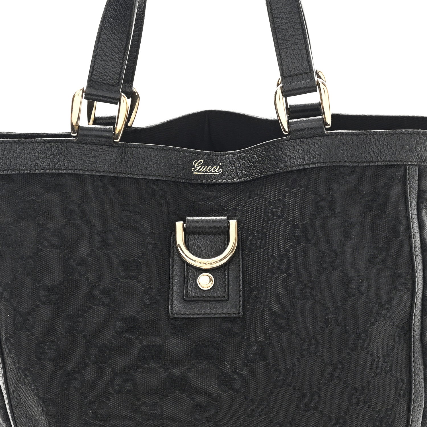 Gucci Monogram Small Abbey Tote Black 8 of 10