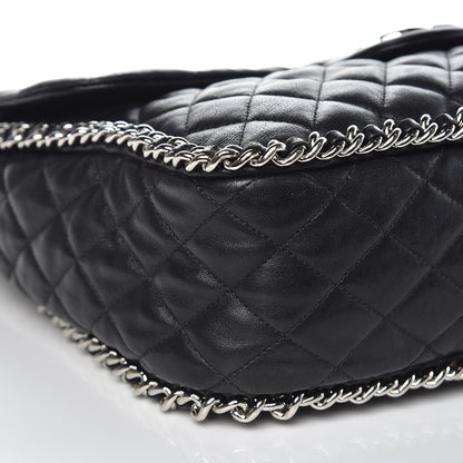 Chanel Washed Lambskin Quilted Maxi Chain Around Flap Black 8 of 16