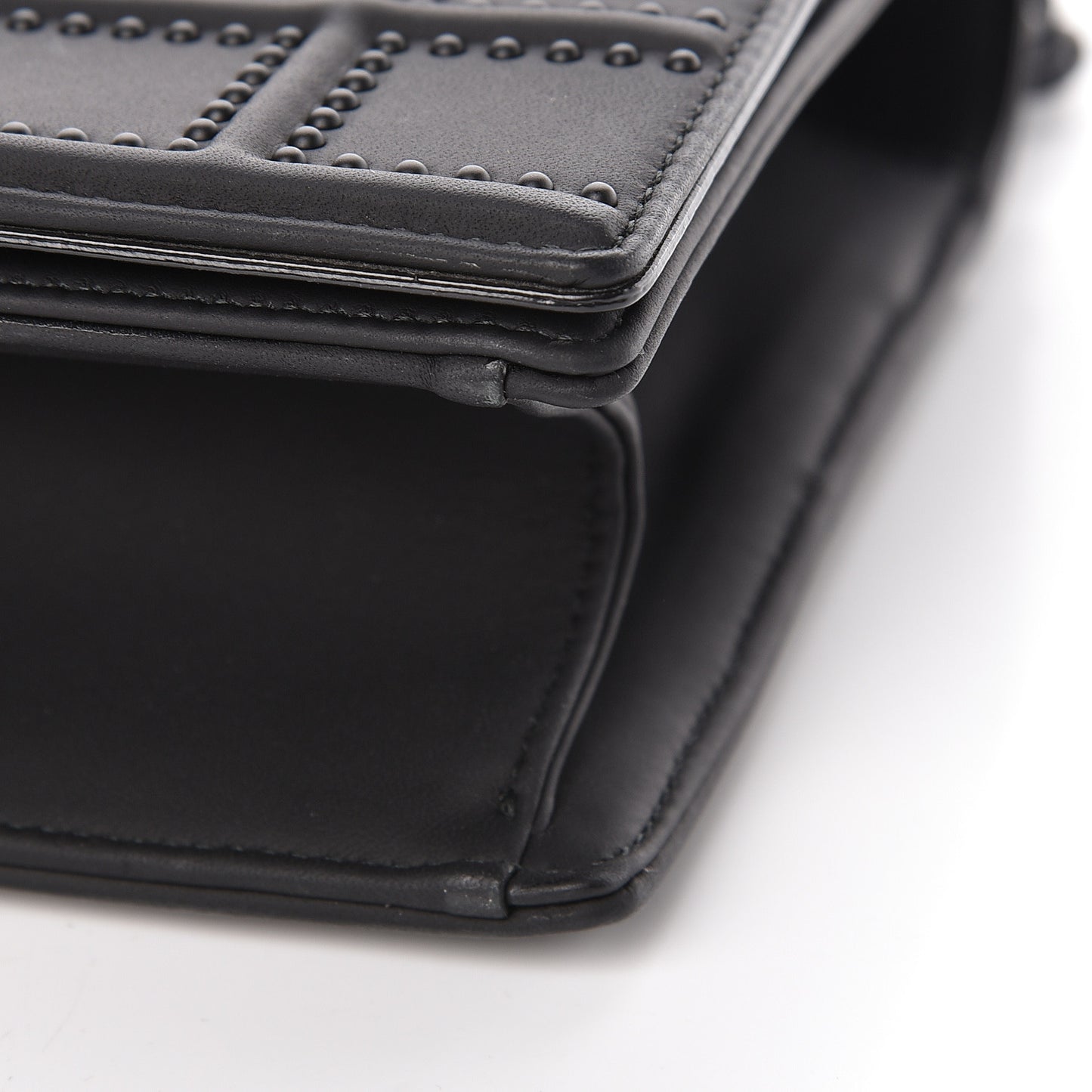 Ultra Matte Calfskin Studded Medium Diorama Flap Bag Black