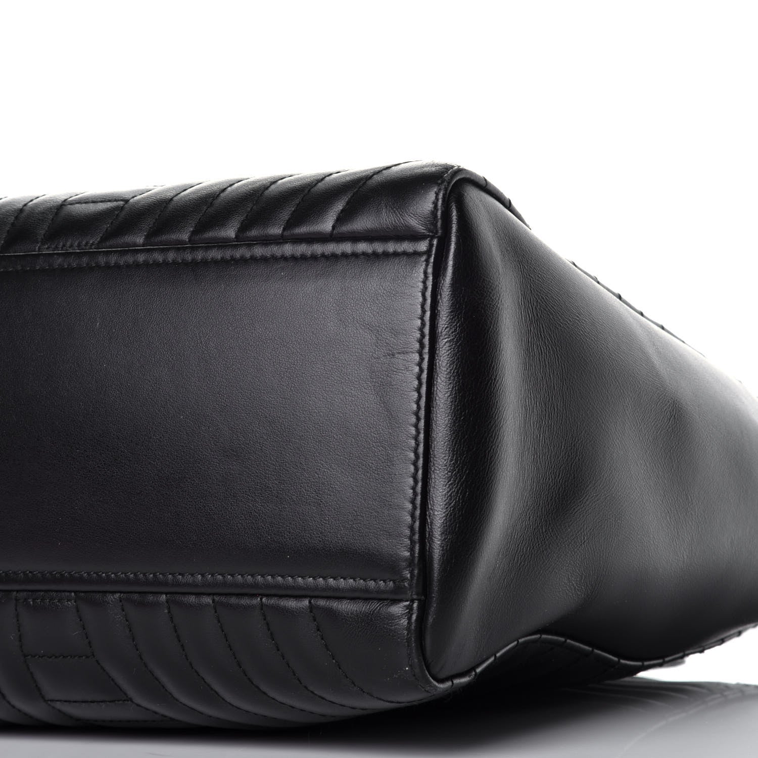 Prada Soft Calfskin Impunture Diagramme Tote Black 9 of 10