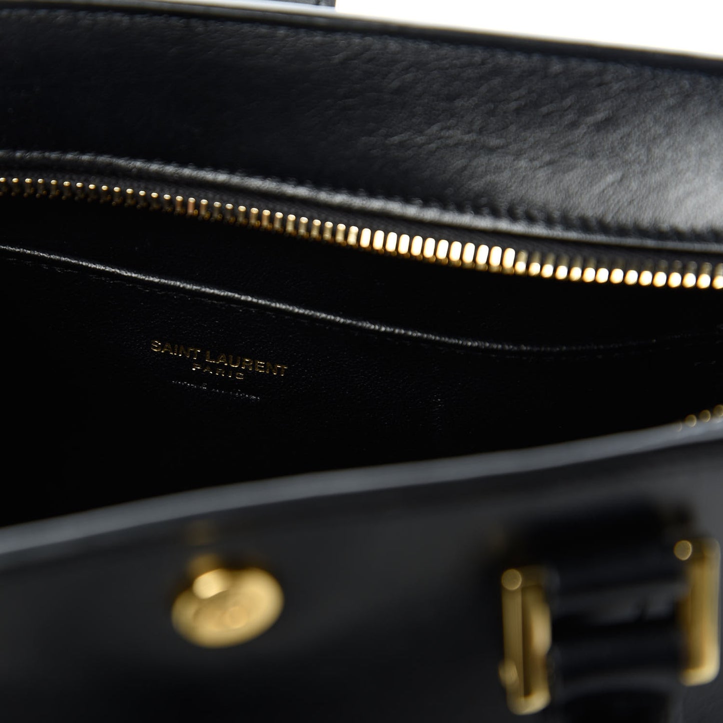 Calfskin Monogram Baby Cabas Black