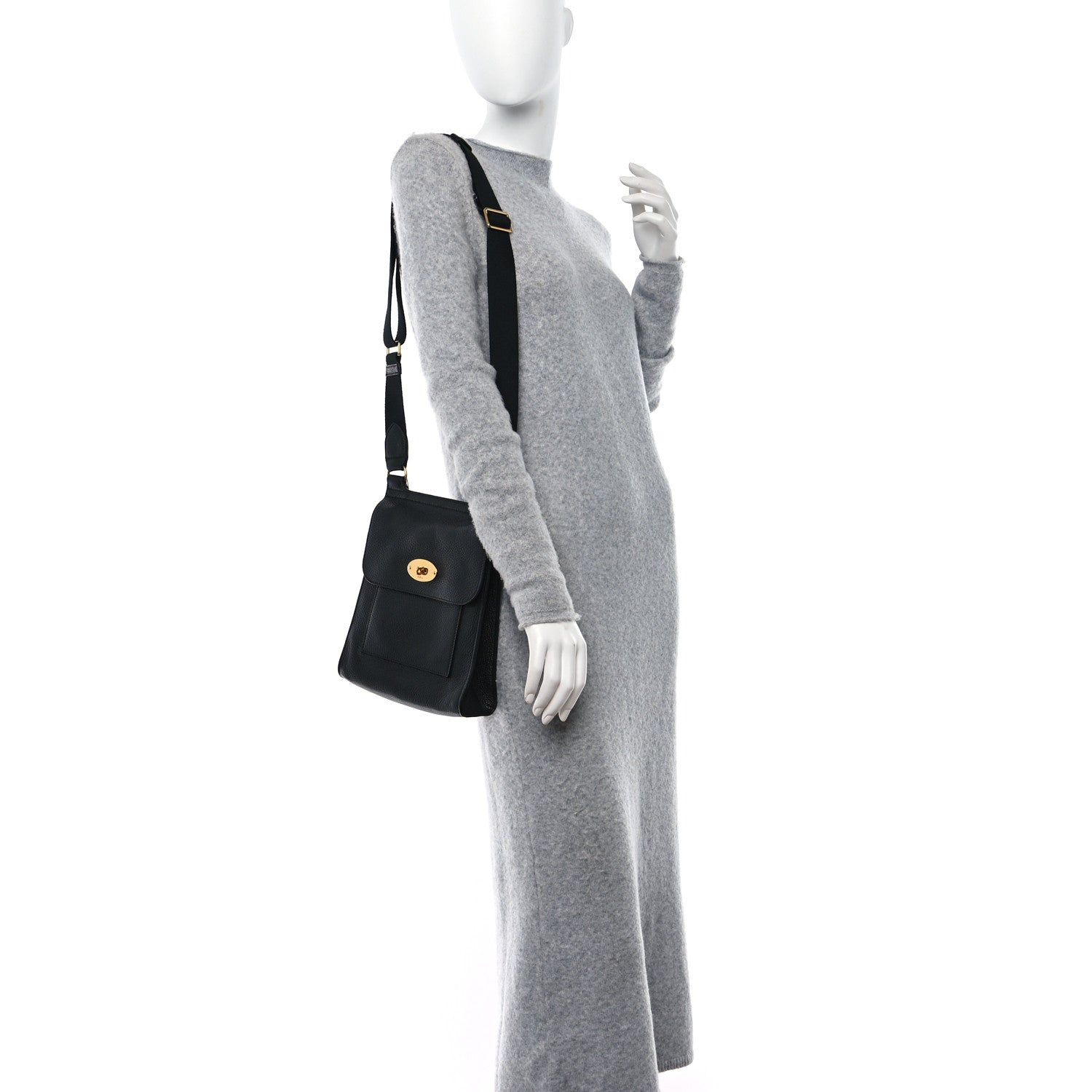 Mulberry Natural Grain Calfskin Antony Messenger Crossbody Black 2 of 11