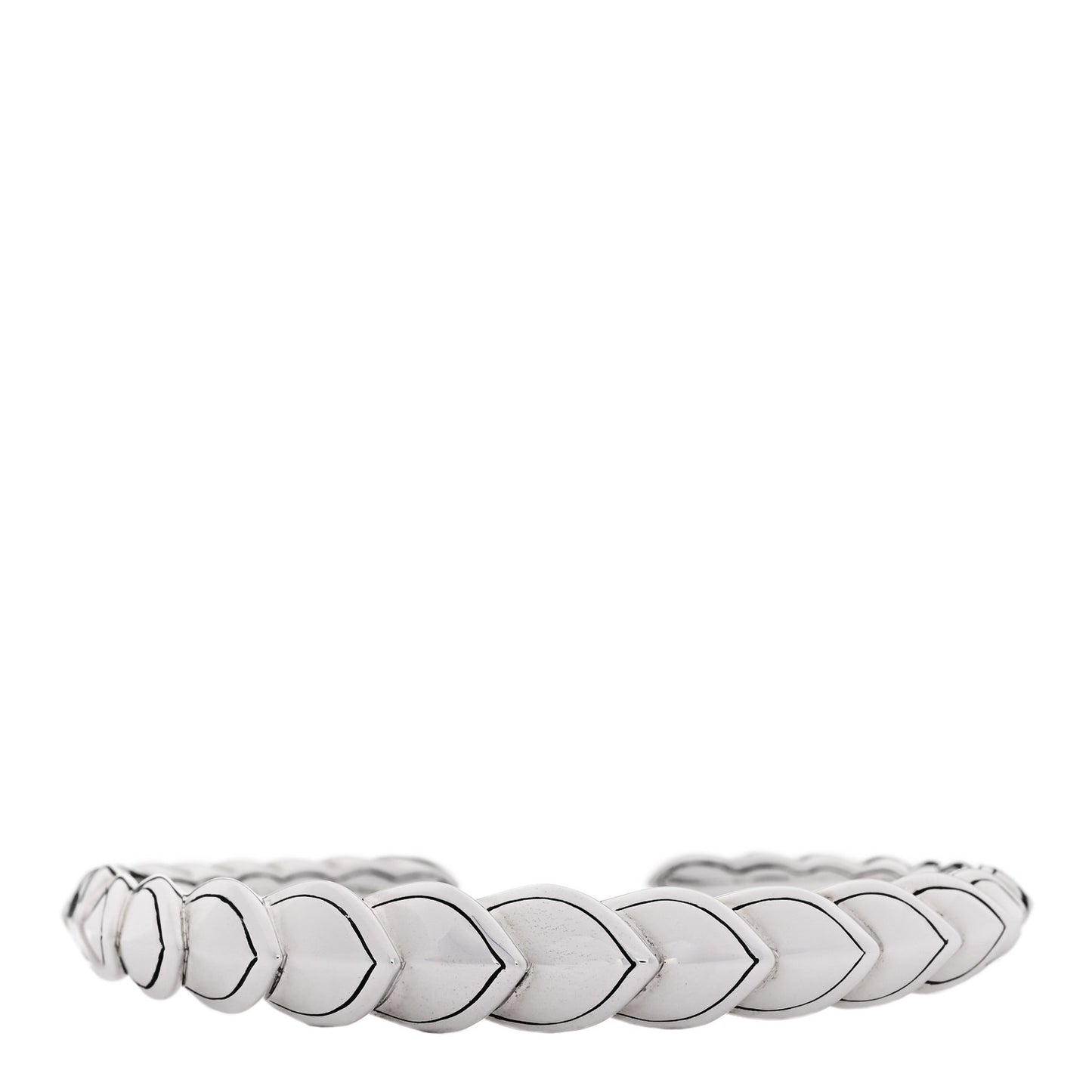 Sterling Silver Slim Legends Naga Dragon Scale Flex Cuff Bracelet