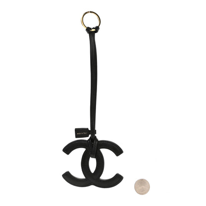 Chanel Lambskin Mini CC Bag Charm Black 2 of 5