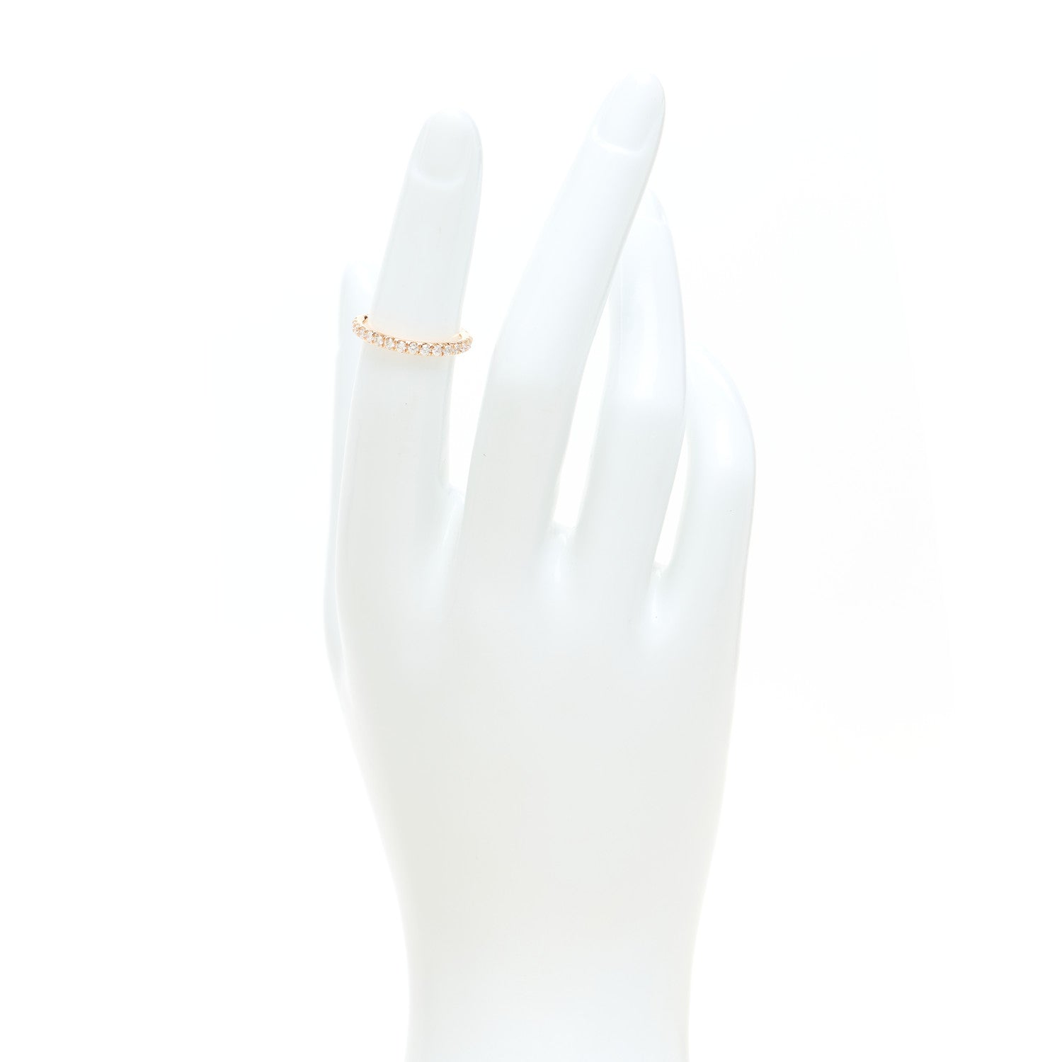 David Yurman 18K Rose Gold Diamond 2mm Cable Collectibles Band Ring 47 4 2 of 4