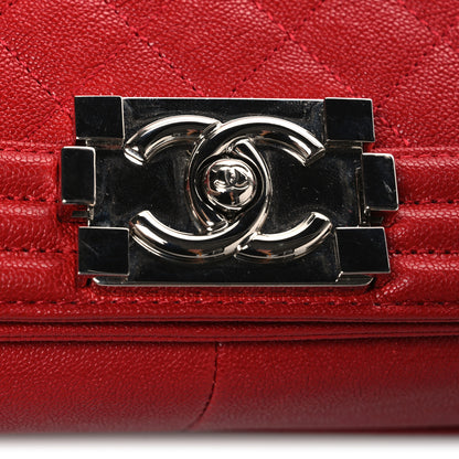 Chanel Caviar Quilted Medium Boy Flap Red 11 of 11