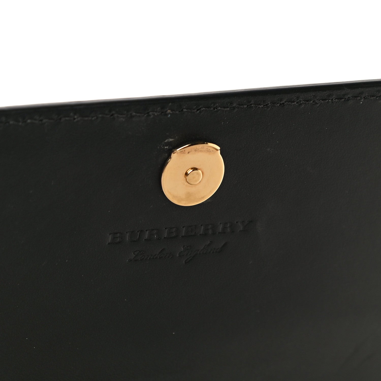 Burberry Derby Calfskin House Check Wallet On Chain Black 14 of 15
