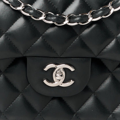 Chanel Lambskin Quilted Jumbo Double Flap Black 9 of 11