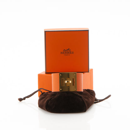 Hermes Epsom Kelly Dog Bracelet Orange 7 of 7