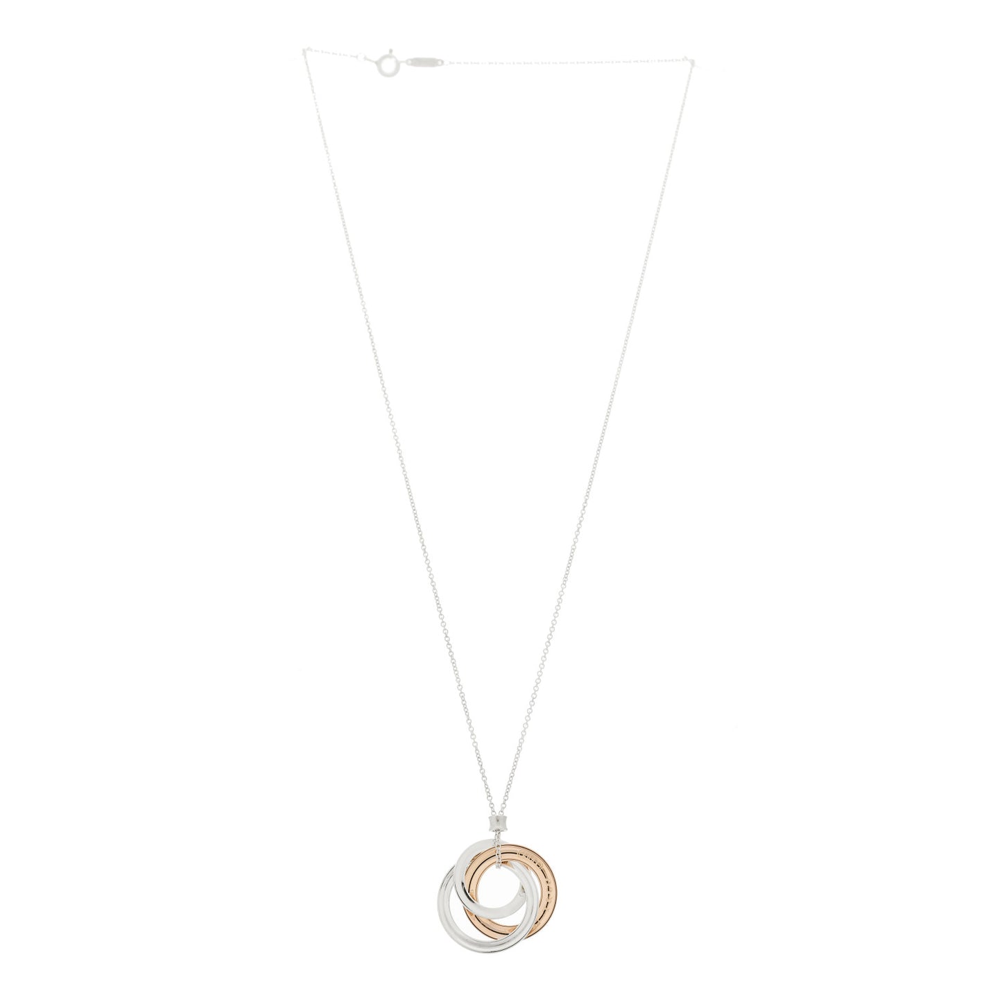 Sterling Silver Rubedo 1837 Circles Pendant Necklace