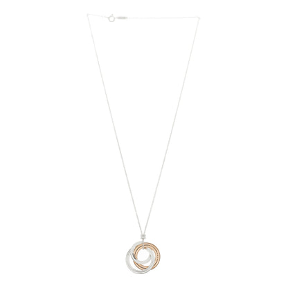 Tiffany Sterling Silver Rubedo 1837 Circles Pendant Necklace 3 of 6