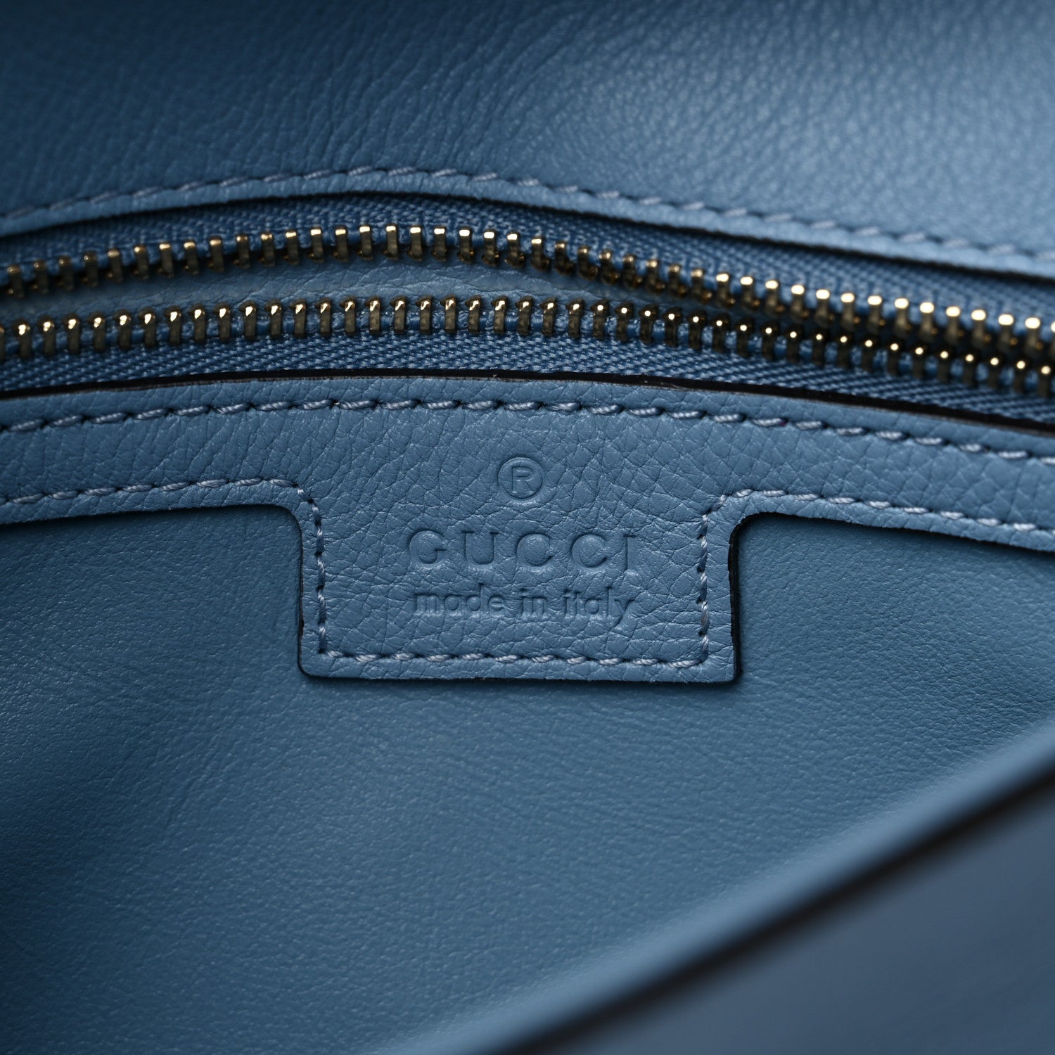 Gucci Roxy Calfskin Blondie Chain Shoulder Flap Bag Cloudy Blue 6 of 8