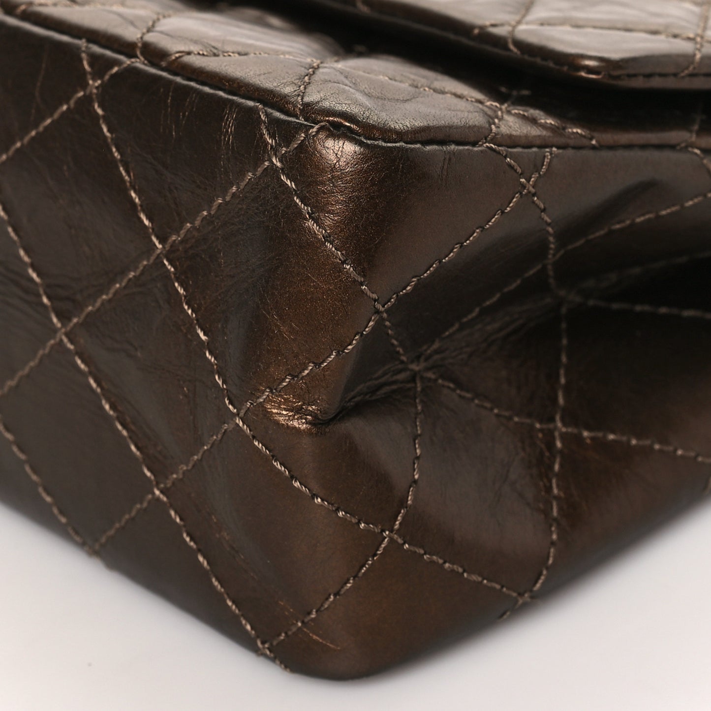 Metallic Aged Calfskin Quilted 2.55 Reissue 226 Flap Dark Copper