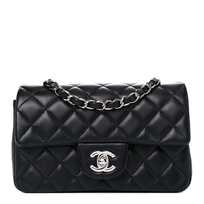 Chanel Lambskin Quilted Mini Rectangular Flap Black 1 of 10