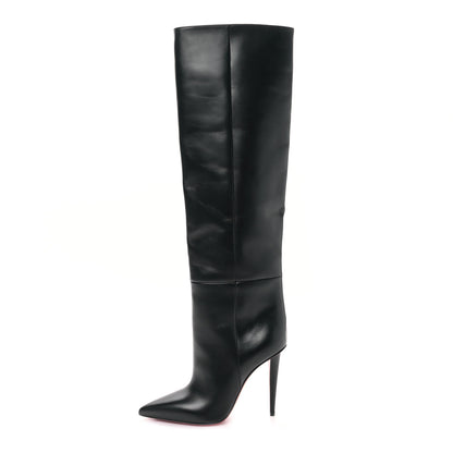 Christian Louboutin Calfskin Astrilarge 95 Knee Boots 39 Black 1 of 6