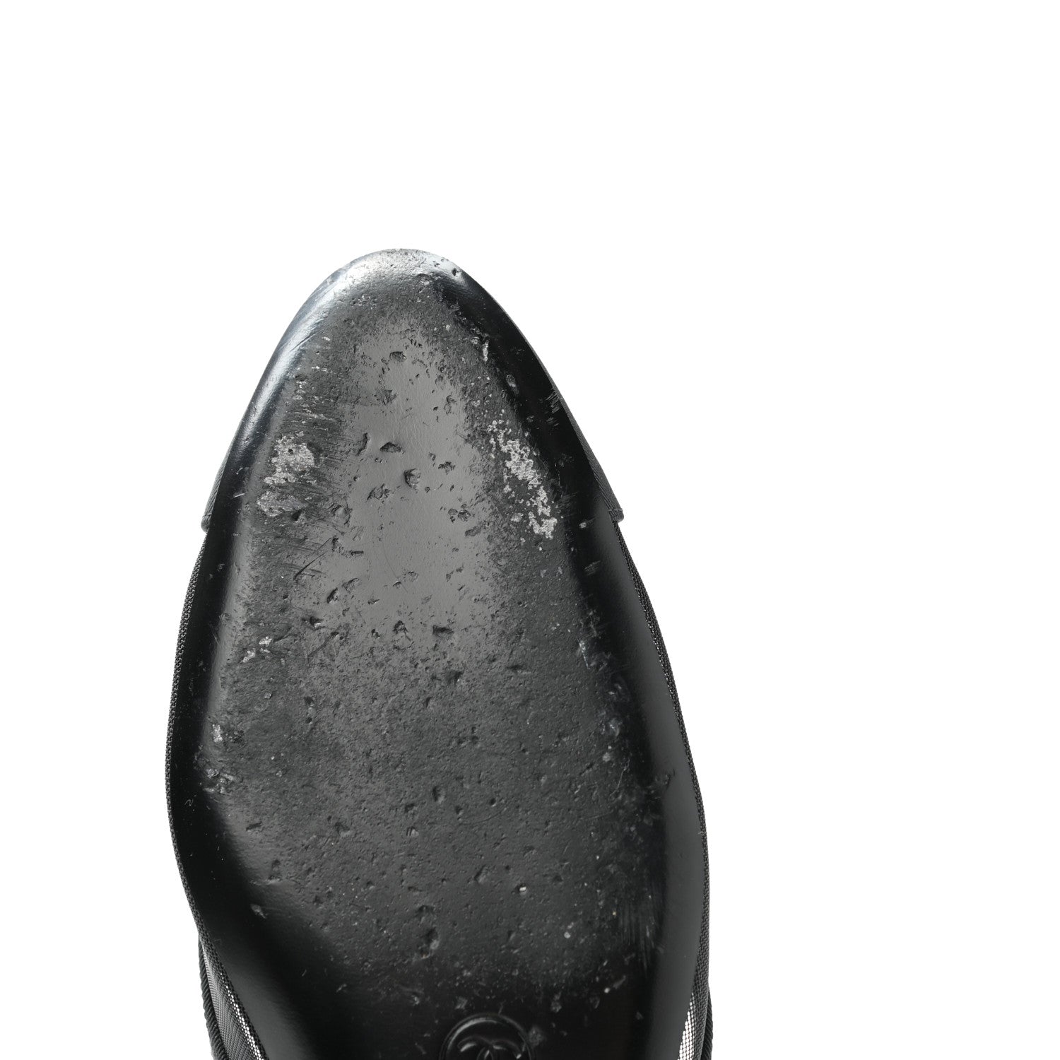Chanel Mesh Grosgrain Cap Toe CC Flats 41 Black 10 of 12