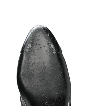 Chanel Mesh Grosgrain Cap Toe CC Flats 41 Black 10 of 12