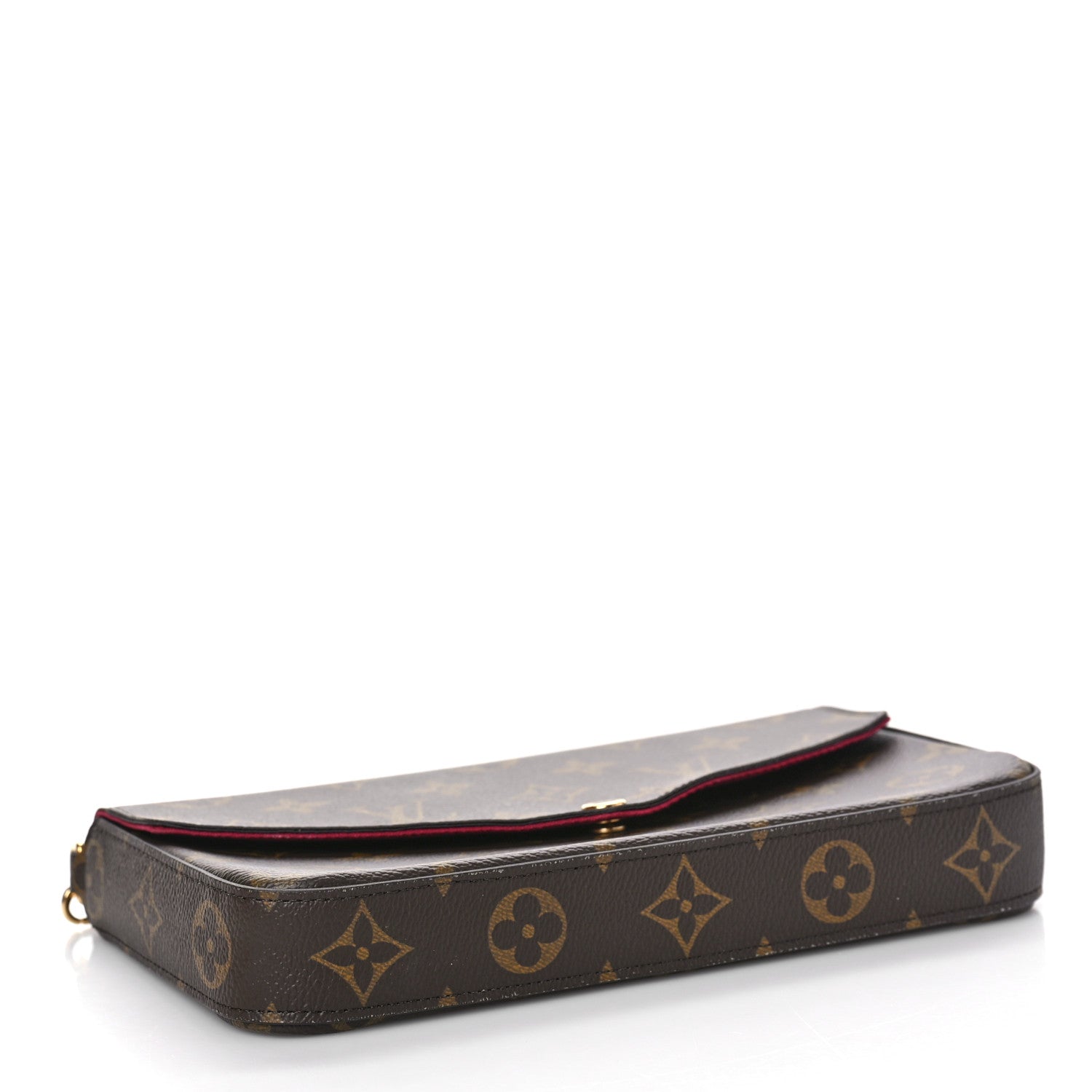 Louis Vuitton Monogram Pochette Felicie Chain Wallet Fuchsia 5 of 11