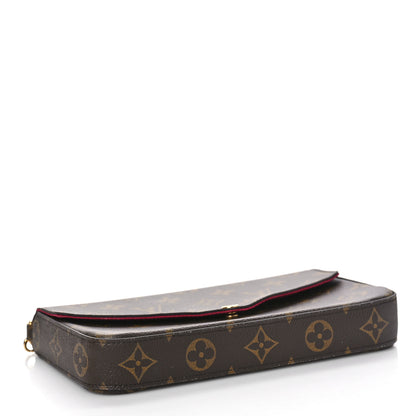Louis Vuitton Monogram Pochette Felicie Chain Wallet Fuchsia 5 of 11