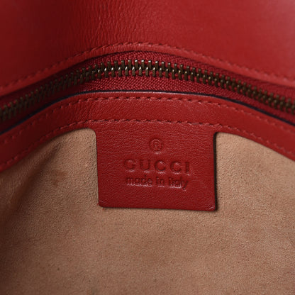Gucci Calfskin Matelasse Small GG Marmont Shoulder Bag Hibiscus Red 6 of 9