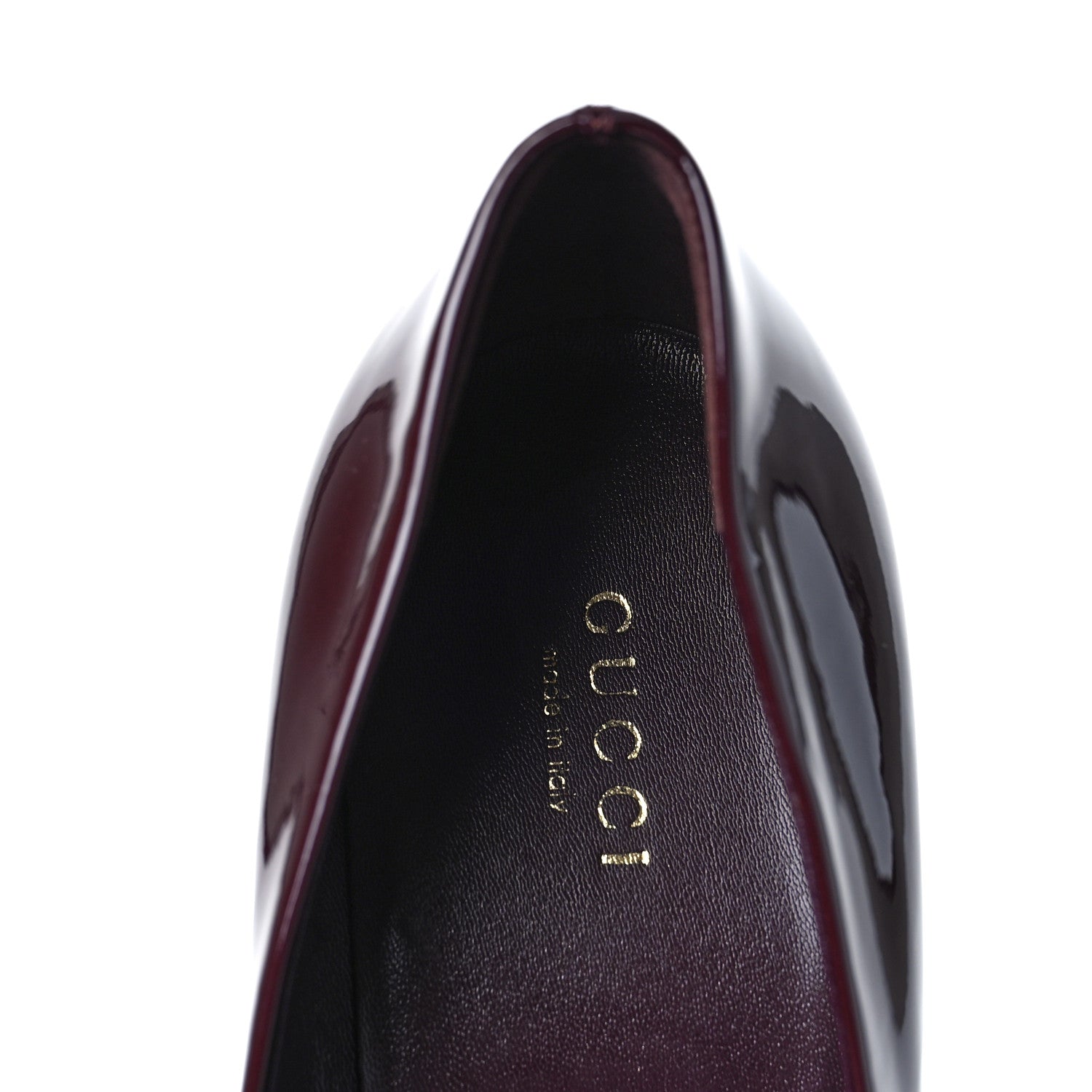 Gucci Patent Platform Pumps 38 Bordeaux 7 of 8