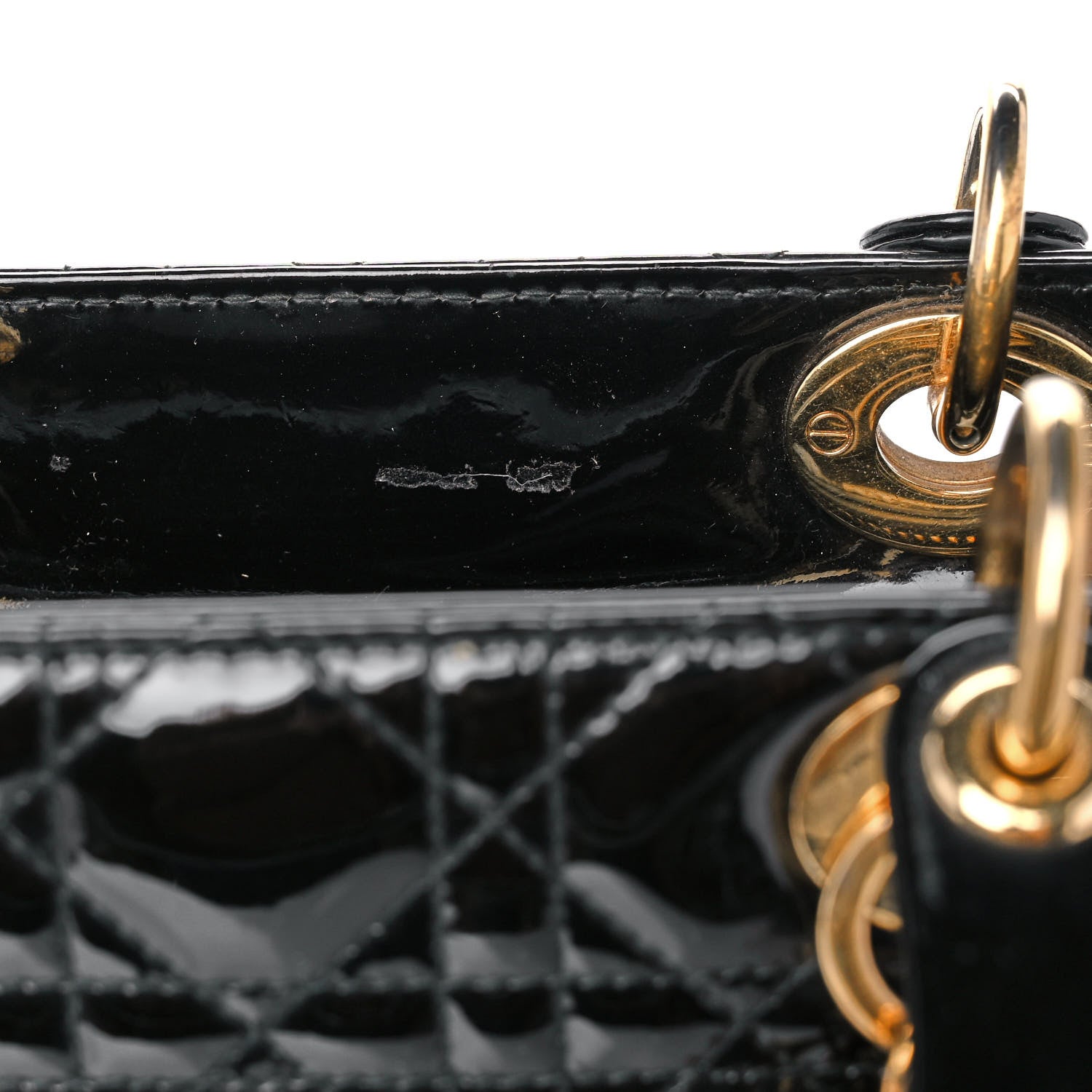 Christian Dior Patent Cannage Medium Lady Dior Black 15 of 17