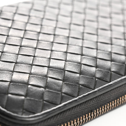 Bottega Veneta Nappa Intrecciato Zip Around Wallet Black 14 of 17