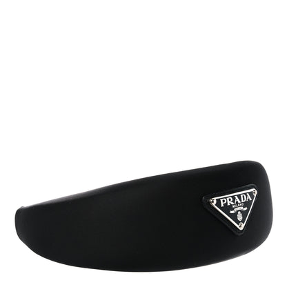 Prada Re-Nylon Metal Triangle Logo Headband Black 6 of 7