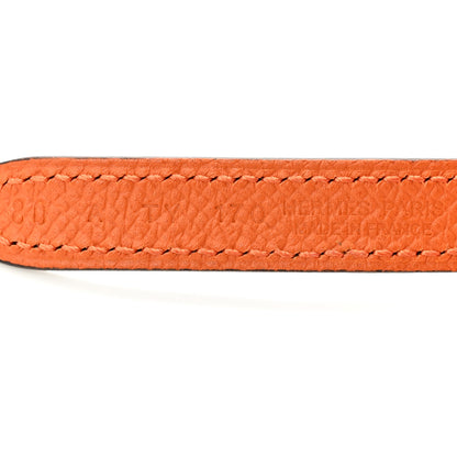 Hermes Swift Epsom 13mm Clou de Selle Belt 80 Black Orange 5 of 5