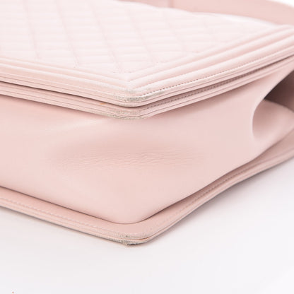 Chanel Lambskin Quilted Large Boy Flap Light Pink 14 of 15