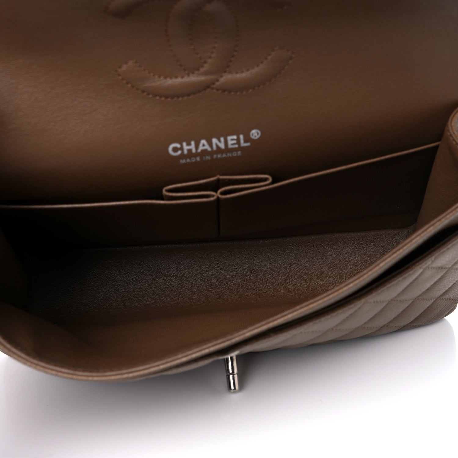 Chanel Caviar Quilted Medium Double Flap Brown 5 of 11