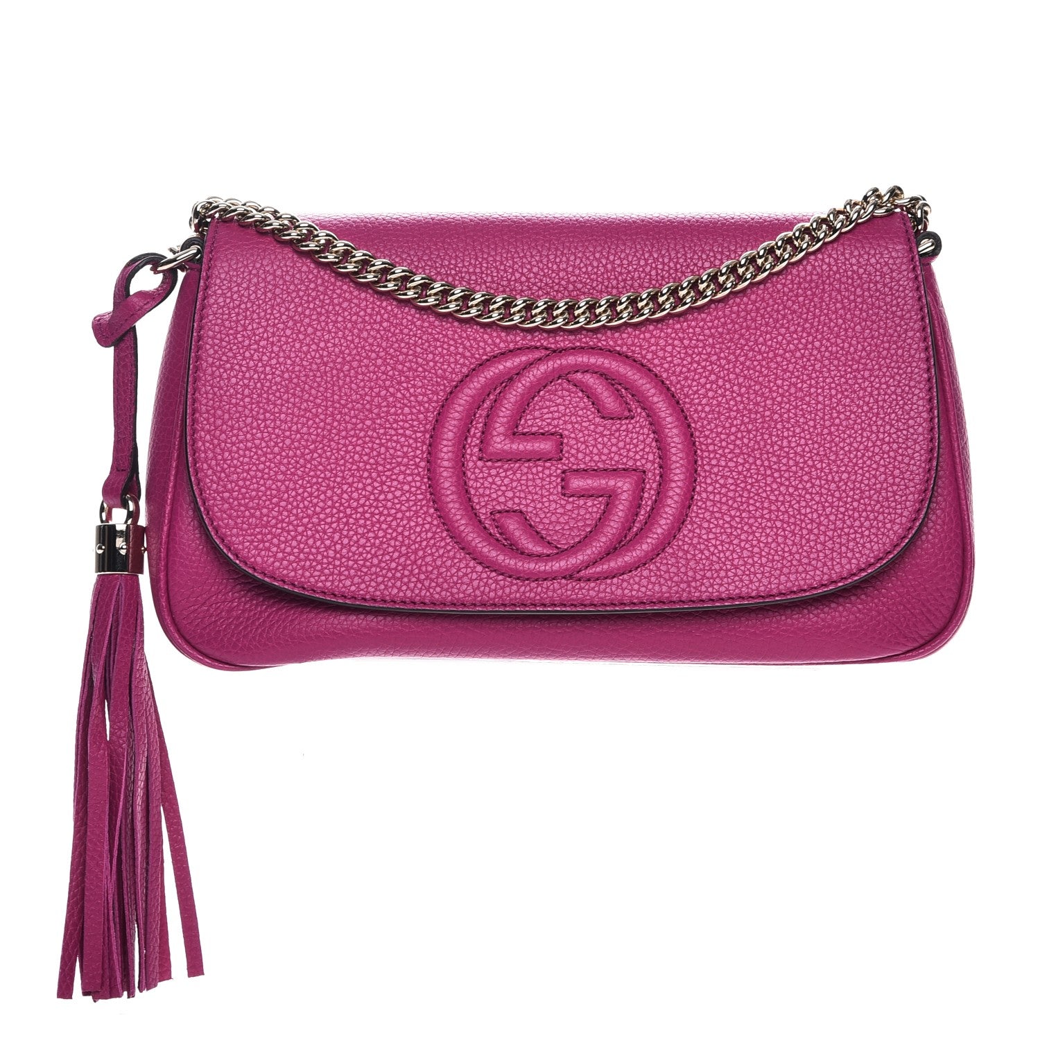 Gucci Cellarius Calfskin Medium Soho Flap Crossbody Bright Bouganville 1 of 7