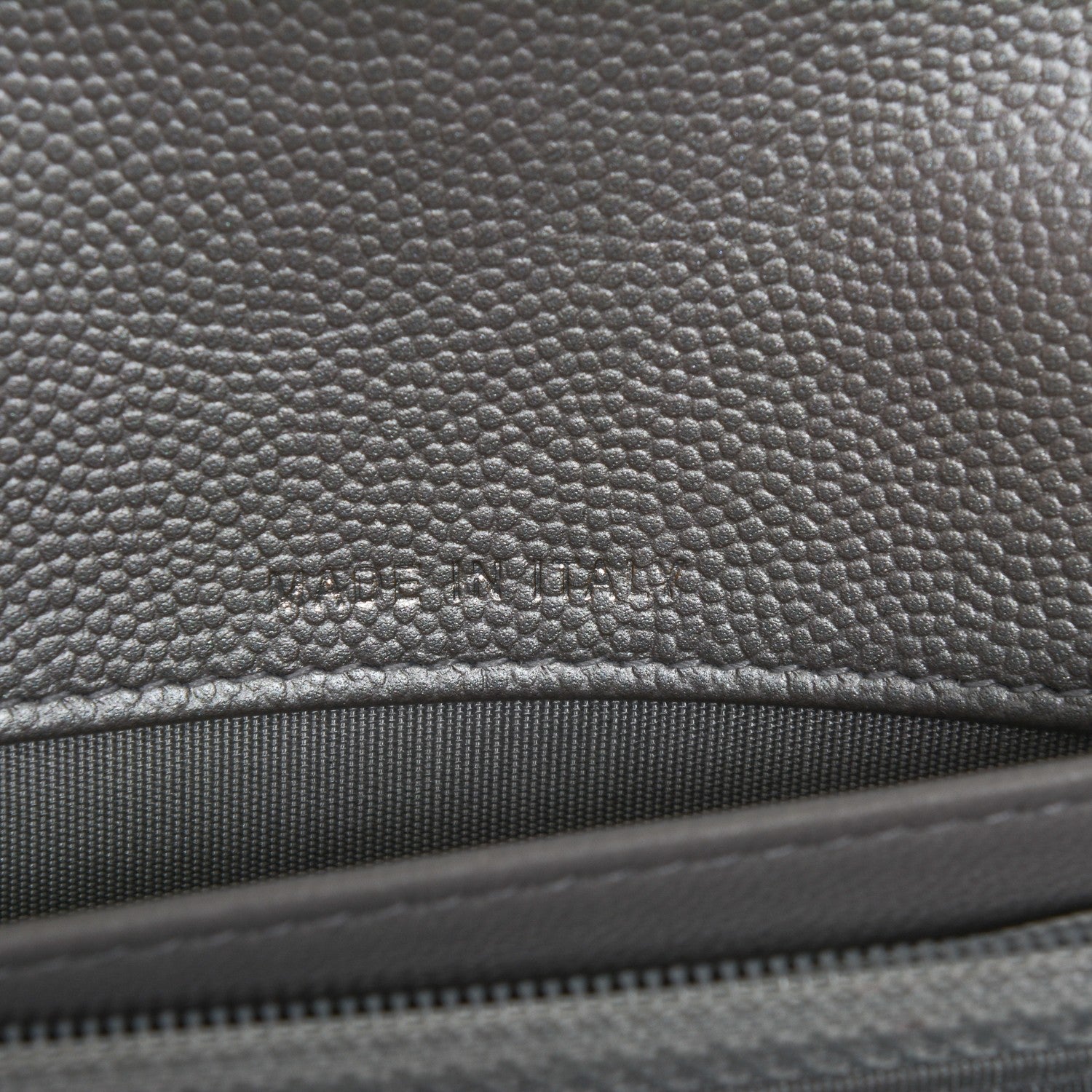 Chanel Metallic Caviar Chevron Quilted Boy Wallet On Removable Chain WOC Silver 8 of 9