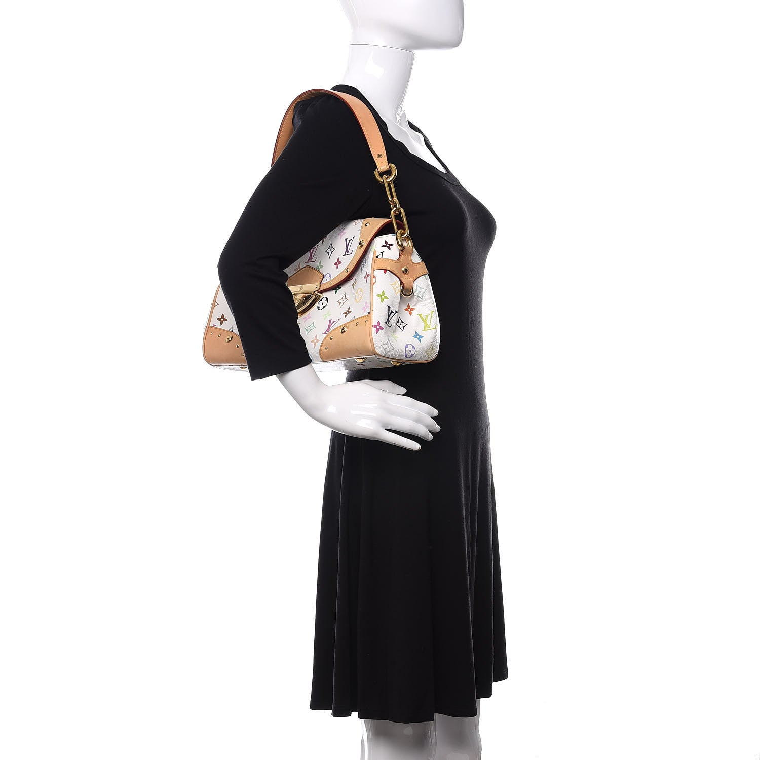 Louis Vuitton Monogram Multicolor Beverly MM White 2 of 11