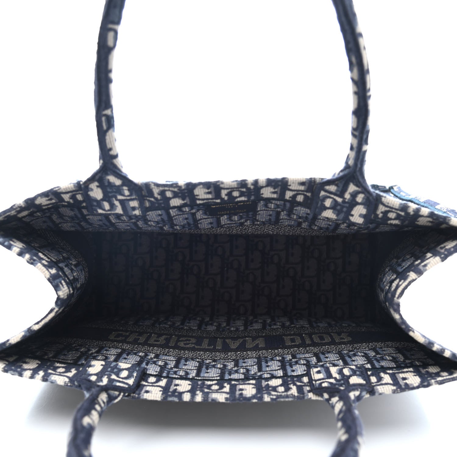 Christian Dior Oblique Medium Book Tote Blue Multicolor 4 of 4