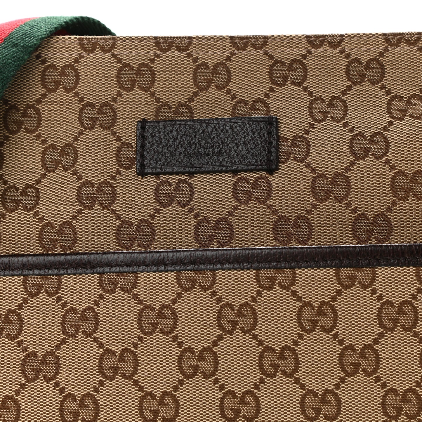 Monogram Web Medium Flat Messenger Bag Brown