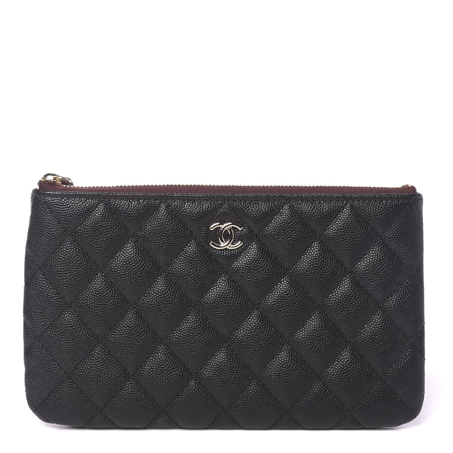 Caviar Quilted Cosmetic Case Black
