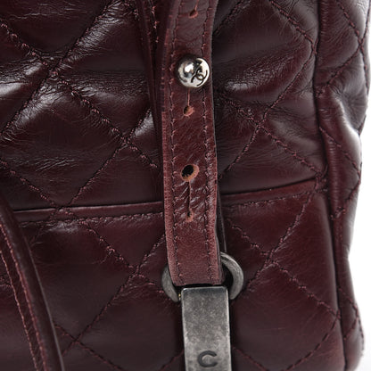 Chanel Glazed Calfskin Quilted Small Salzburg Backpack Burgundy 9 of 17