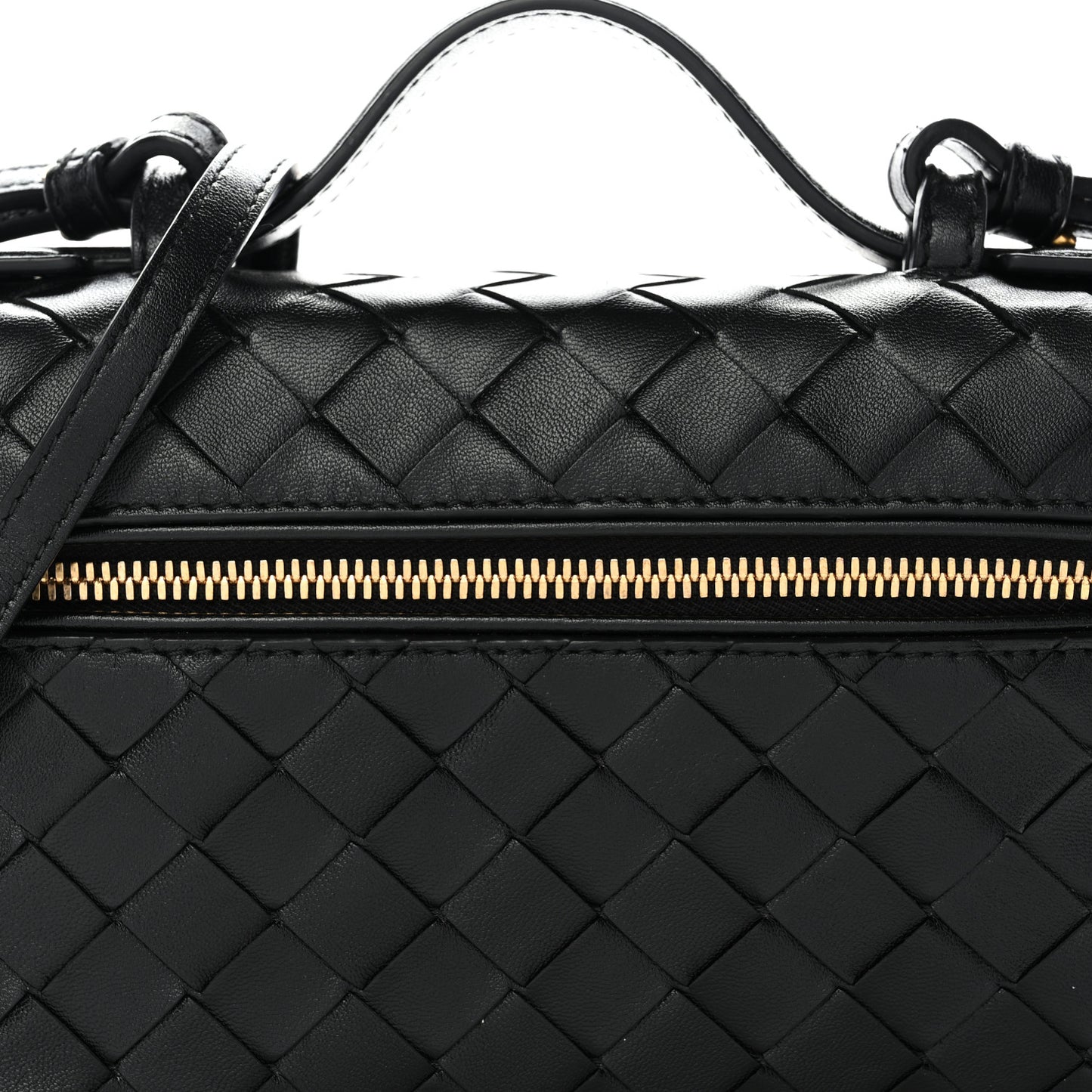 Calfskin Intrecciato Bang Bang Vanity Case Black