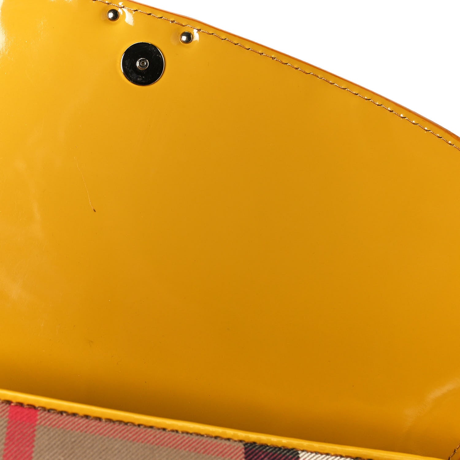 Burberry Patent Lilford Check Crossbody Bag Yellow 17 of 17