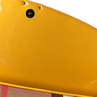 Burberry Patent Lilford Check Crossbody Bag Yellow 17 of 17
