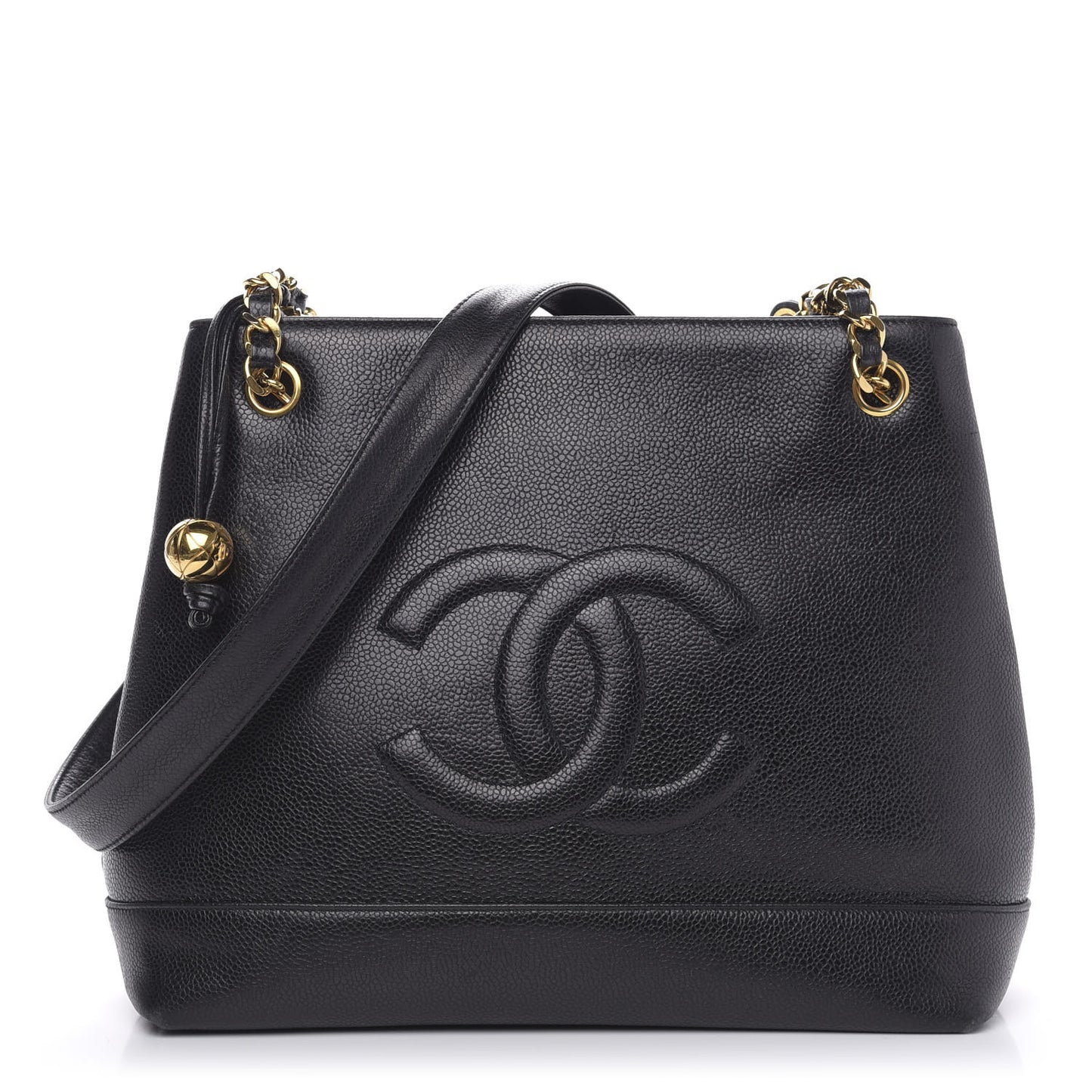 Caviar CC Shoulder Bag Black