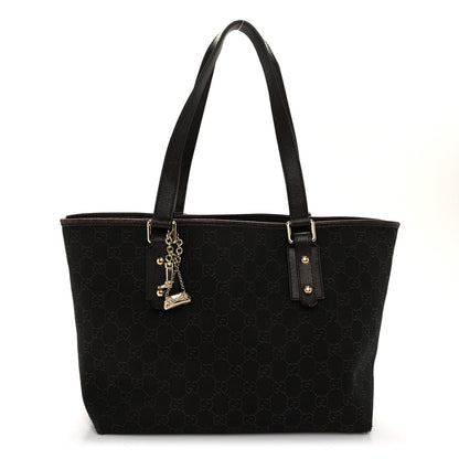 Gucci Denim Monogram Medium Jolicoeur Tote Dark Brown 1 of 12