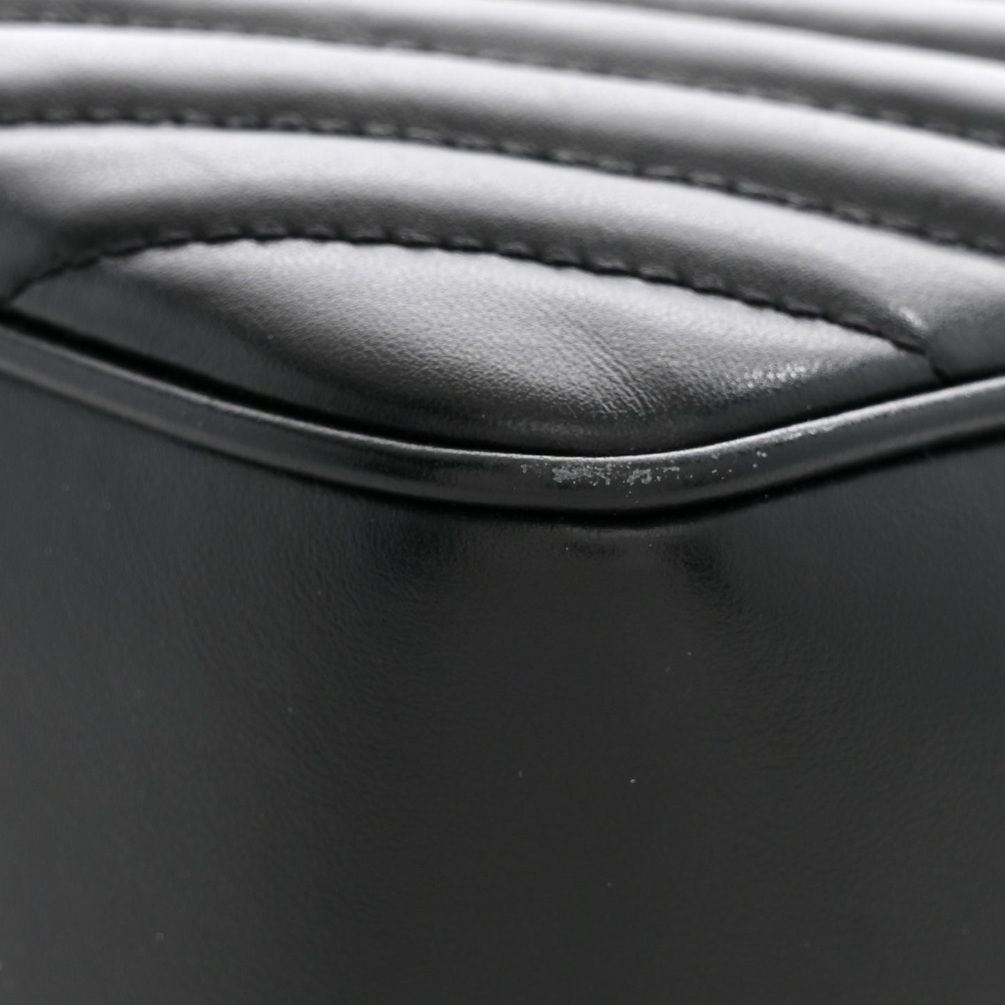 Calfskin Matelasse Monogram Lou Camera Bag Black
