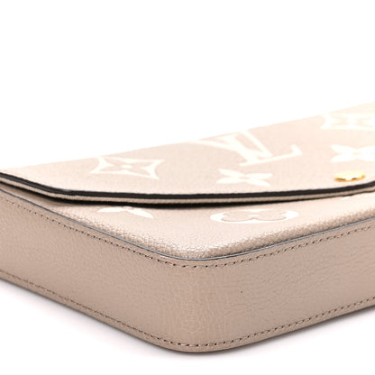 Louis Vuitton Empreinte Monogram Giant Felicie Pochette Tourterelle Creme 9 of 10