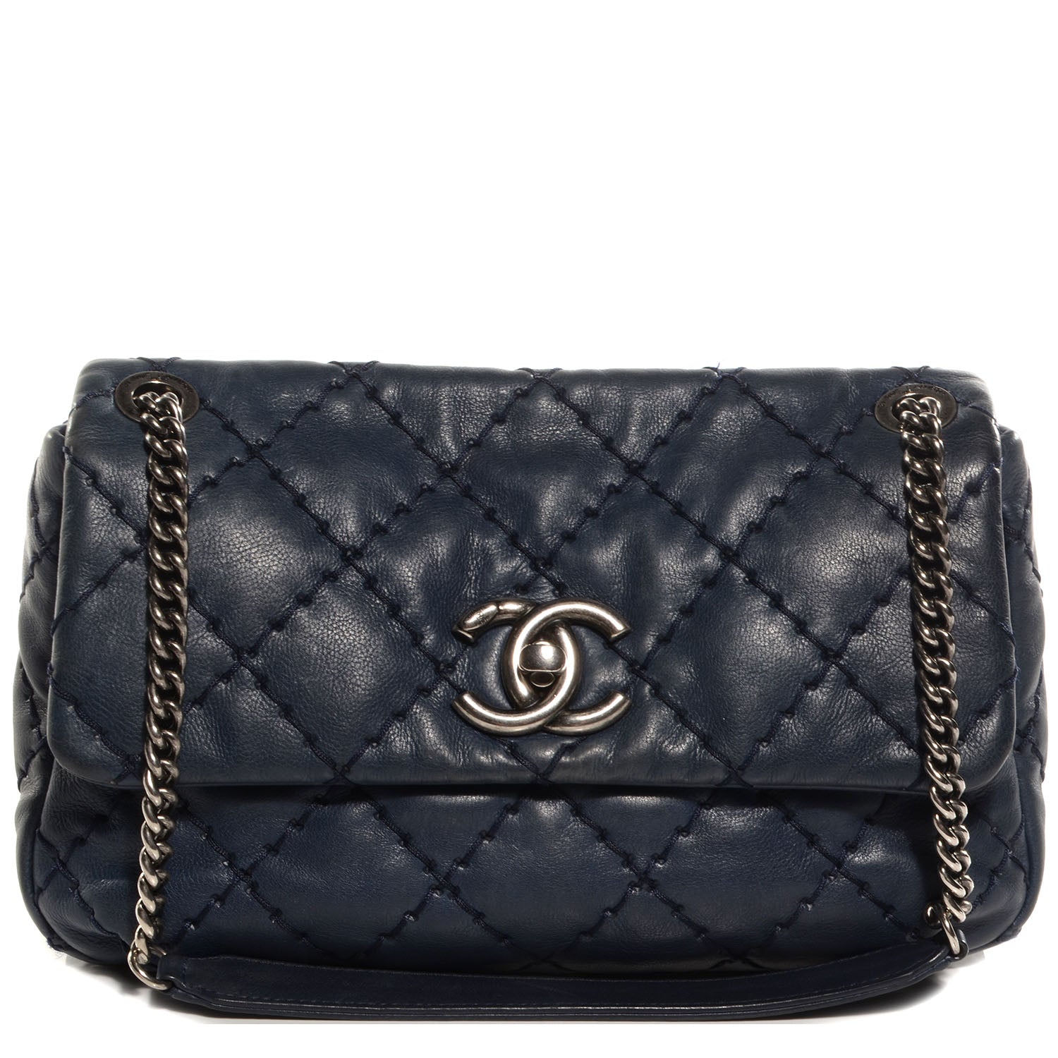 Chanel Calfskin Ultimate Stitch Flap Navy 1 of 8