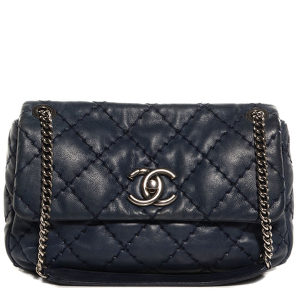 Chanel Calfskin Ultimate Stitch Flap Navy 1 of 8