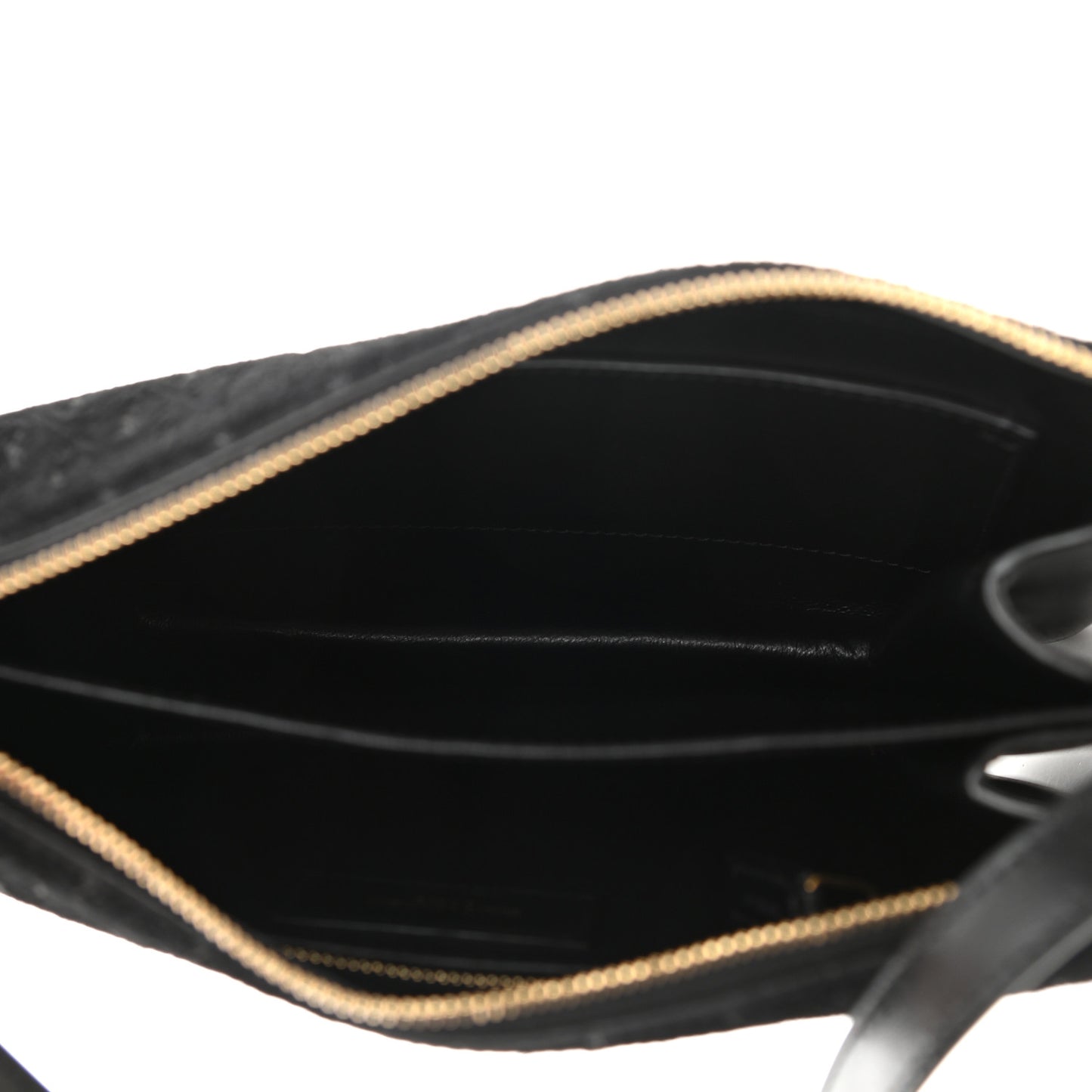 Suede All-Over Monogram Crossbody Black