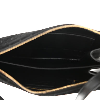 Saint Laurent Suede All-Over Monogram Crossbody Black 5 of 10