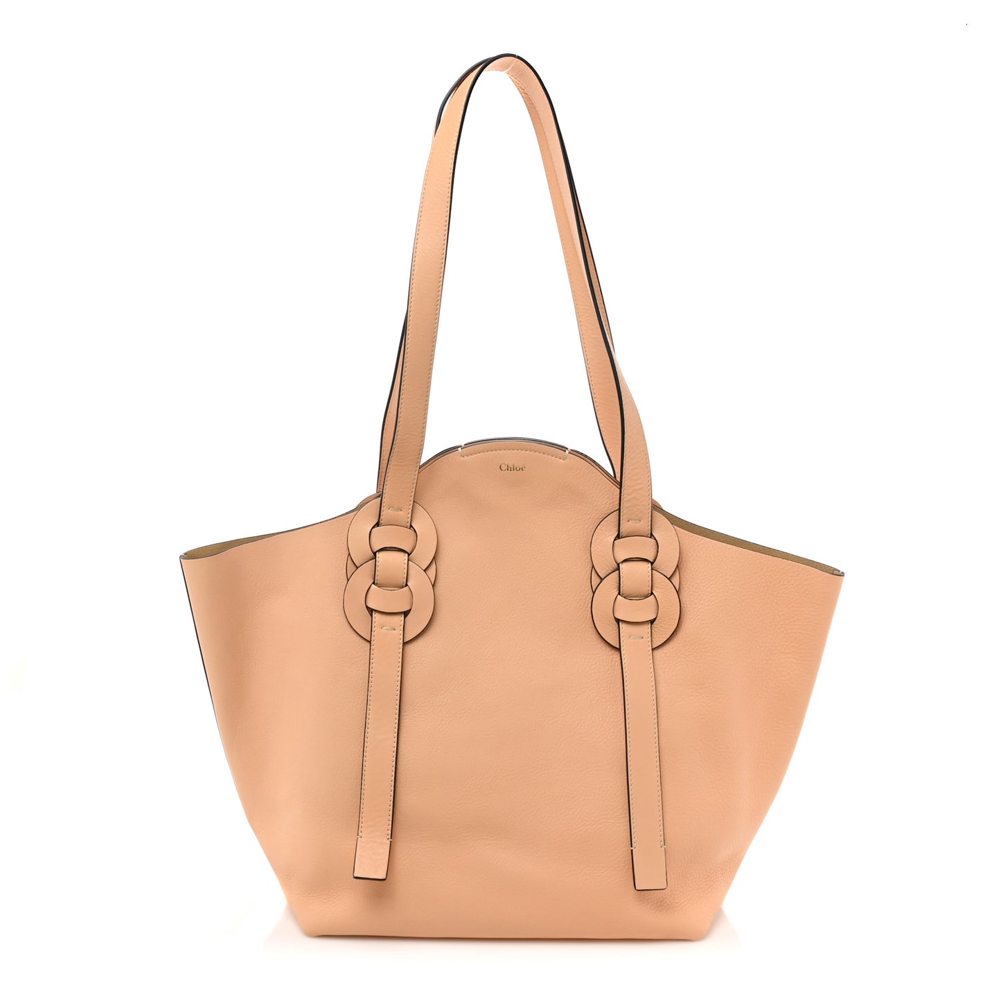 Small Grain Smooth Calfskin Medium Darryl Tote Beige